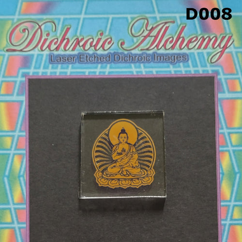 D008: Buddha : 1.33 inch Boroimage COE33 Laser Etched Images for Flameworking