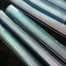 Silver Pink Ice Blue over Cobalt Dichroic Tubing 34x9