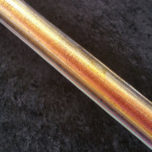 Sunset Orange Dichroic over Cobalt Tubing 32x9