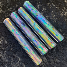 Irrid Rainbow mix spray on Cobalt Dichroic Tubing 34x9