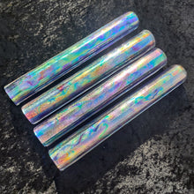 Irrid Rainbow mix spray on Cobalt Dichroic Tubing 34x9