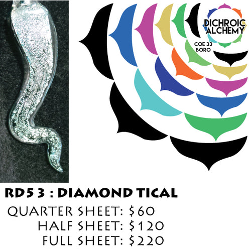 Dichroic Plate Glass: RD53 Diamond Tical 0.125