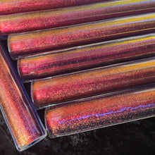 Cranberry Red over Medium Cobalt Dichroic Tubing 34x9