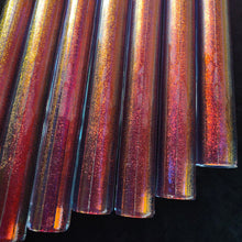 Cranberry Red over Medium Cobalt Dichroic Tubing 34x9