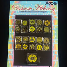 A008: Sacred and Radial Geometry. 1/2 inch Boroimage Themepack COE33 Laser Etched Images for Flameworking.