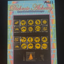 A021: Tropical and Aquatic Mix. 1/2 inch Boroimage Themepack COE33 Laser Etched Images for Flameworking (Copy)