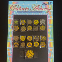 A022: Sacred and Radial Geometric Mix. 1/2 inch Boroimage Themepack COE33 Laser Etched Images for Flameworking