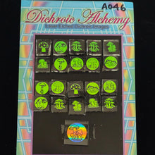 A046: Mushroom Mix 1/2 inch Boroimage Themepack COE33 Laser Etched Images for Flameworking.