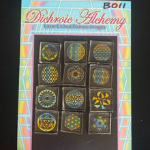 B011: Multicolor Geometry Mix : 3/4 inch Boroimage Themepack COE33 Laser Etched Images for Flameworking.&nbsp; (Copy) (Copy)