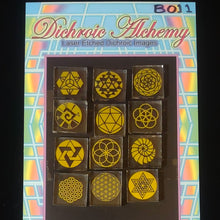 B011: Sacred Geometry : 3/4 inch Boroimage Themepack COE33 Laser Etched Images for Flameworking.&nbsp;
