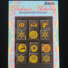 B012: Winter Holiday Assortment 3/4 inch Boroimage Themepack COE33 Laser Etched Images for Flameworking.