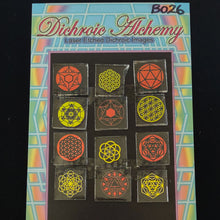 B026: Sacred Geometry 3/4 inch Boroimage Themepack COE33 Laser Etched Images for Flameworking.