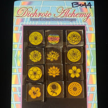 B044: Flowers Mix : 3/4 inch Boroimage Themepack COE33 Laser Etched Images for Flameworking