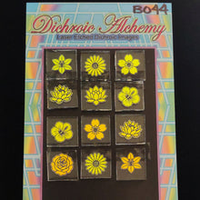 B044: Flowers Mix : 3/4 inch Boroimage Themepack COE33 Laser Etched Images for Flameworking