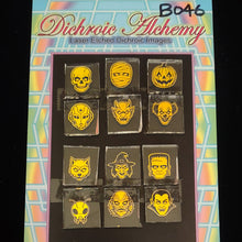 B046: Halloween Assortment : 3/4 inch Boroimage Themepack COE33 Laser Etched Images for Flameworking.