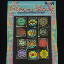 B049: Sacred Geo Mix 3/4 inch Boroimage Themepack COE33 Laser Etched Images for Flameworking.