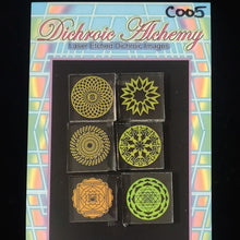 C005: Geometry Mix 1 inch Boroimage Themepack COE33 Laser Etched Images for Flameworking.