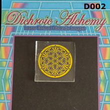 D002: Herbal Geometry : 1.33 inch Boroimage COE33 Laser Etched Images for Flameworking.