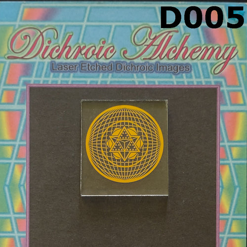 D005: Sacred Geometry : 1.33 inch Boroimage COE33 Laser Etched Images for Flameworking.