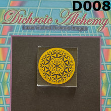 D008: Sacred Geometry : 1.33 inch Boroimage COE33 Laser Etched Images for Flameworking.