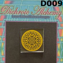 D009: Sacred Geometry : 1.33 inch Boroimage COE33 Laser Etched Images for Flameworking.