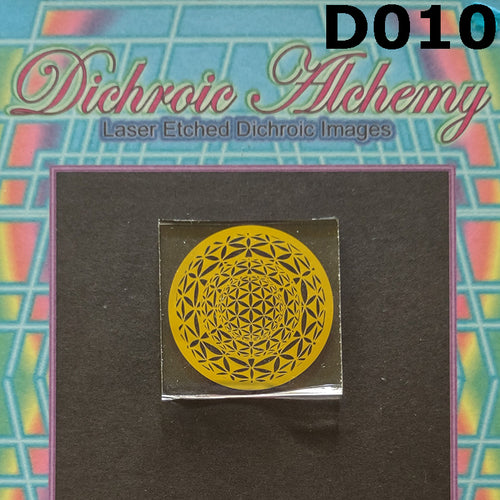 D010: Sacred Geometry : 1.33 inch Boroimage COE33 Laser Etched Images for Flameworking.