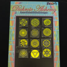 B024: Radial and Sacred Geometry 3/4 inch Boroimage Themepack COE33 Laser Etched Images for Flameworking.