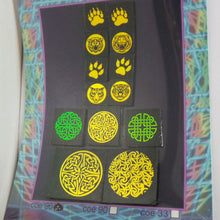 COE 96 - Golden Celtic Mix on Black - Dichroic glass chips for Fusing and Warm Glass Forming