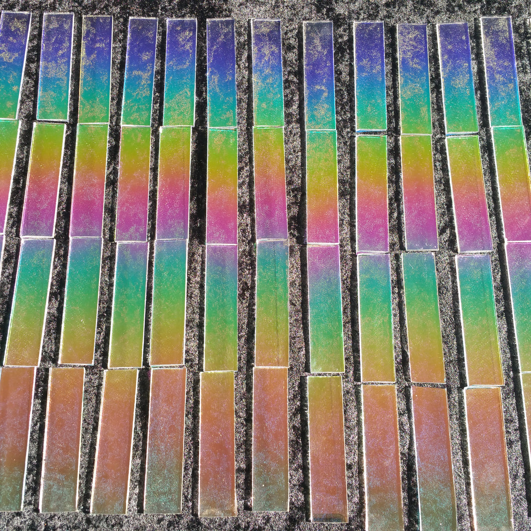 Starship Rainbow dichroic strip pack = Four 1x4 strips