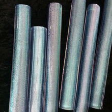 Silver Pink Ice Blue over Cobalt Dichroic Tubing 34x9