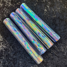 Irrid Rainbow mix spray on Cobalt Dichroic Tubing 34x9