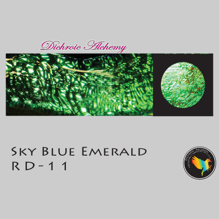 Dichroic Plate Glass: RD11 Sky Blue Emerald 0.125