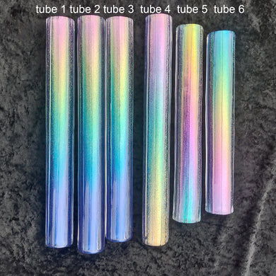 Rainbow Fades :  Dichroic Tubing over Cobalt